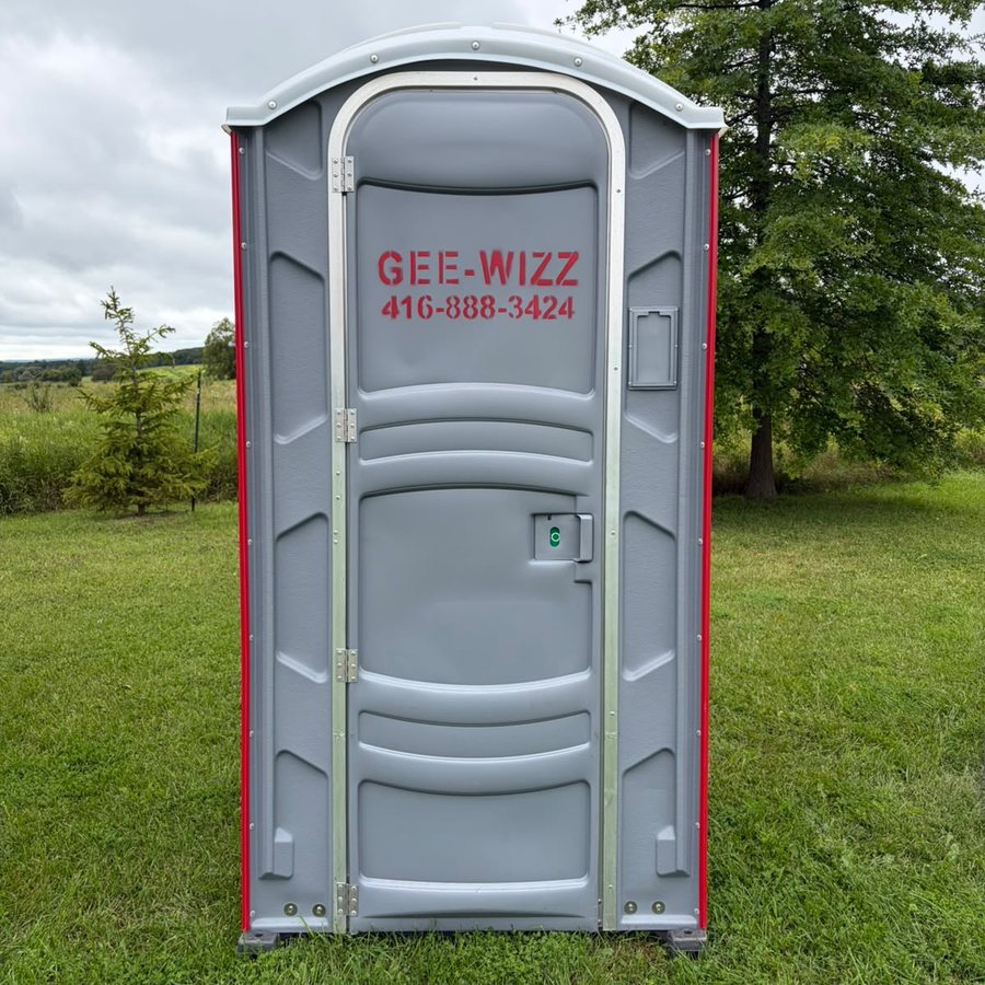 Gee~Wizz standard portable toilet with red trim